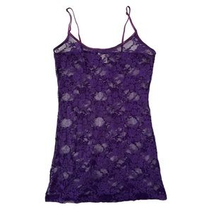 PURPLE LACE TANK TOP